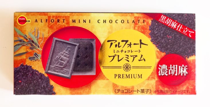 Bokksu June 2019 - Alfort Mini Chocolate Premium Black Sesame Box Top