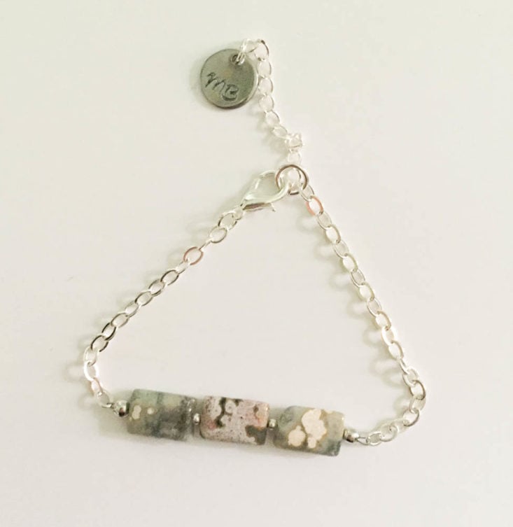 California Found June 2019 - Ocean Jasper Beaded Silver Bracelet by MB Bead and Stitch 2