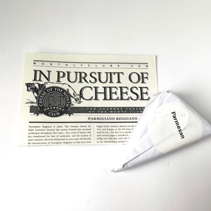 Gourmet Cheese June 2019 parmesan 1