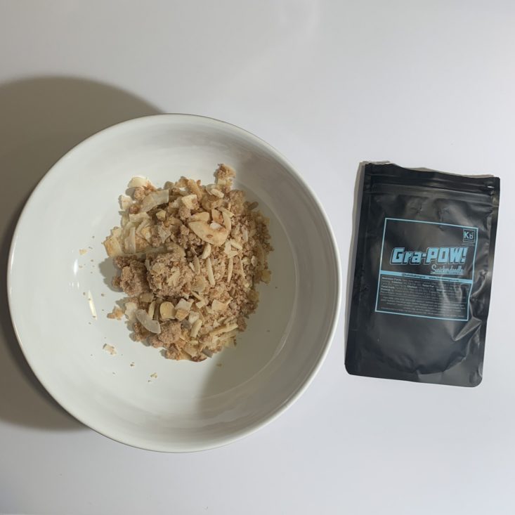 Keto Krate June 2019 - Gra-POW! By Keto Baking Co Snickerdoodle Granola Plated