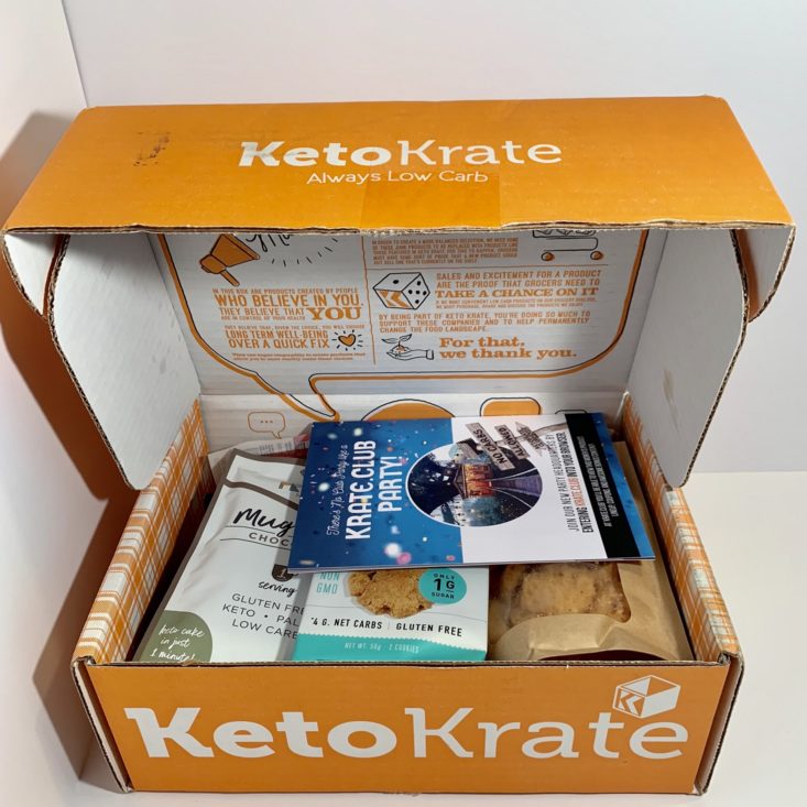 Keto Krate June 2019 - Opened Box