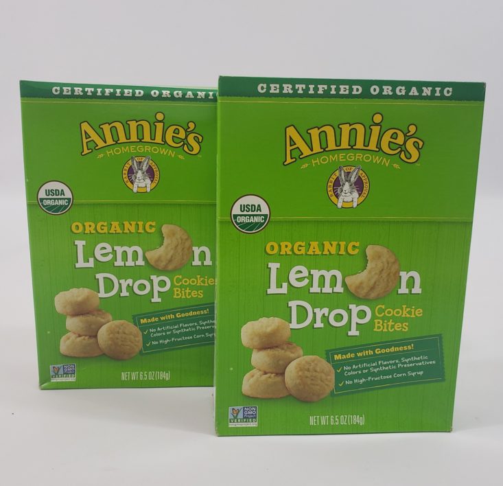 Monthly Box of Food and Snack July 2019 - Annie’s Organic Lemon Drop Cookie Bites 1