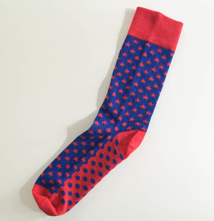 Say It With A Sock Men’s Two Pair June 2019 - Men’s Star Spangled Socks Side View Top