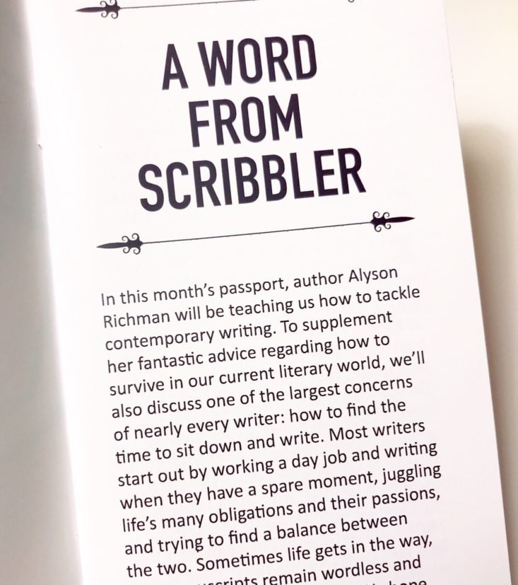 Scribbler - May 2019 - Word From Scribbler Writing Passport Volume 15 Top