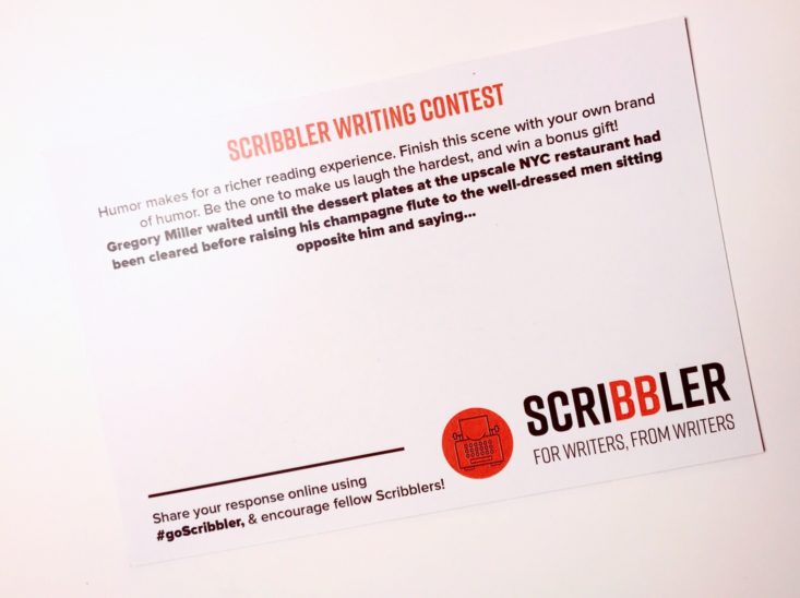 Scribbler May 2019 - Writingex Back Side Top