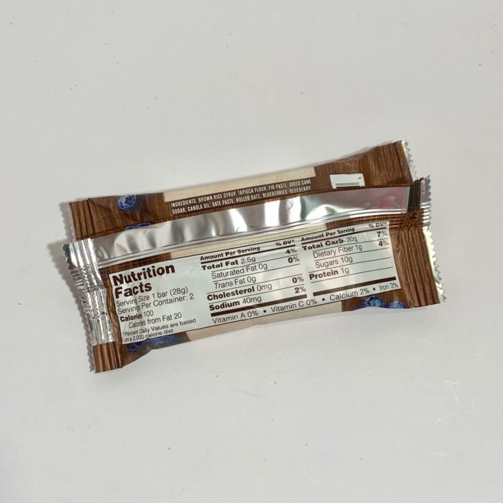 SnackSack Gluten Free May 2019 - Fig Bar Back Top