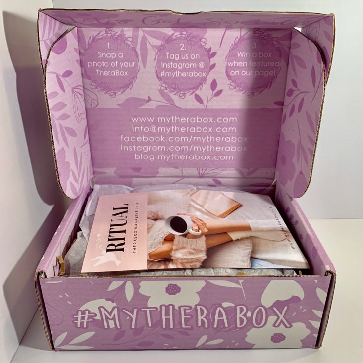 TheraBox May 2019 - Opened Box Top