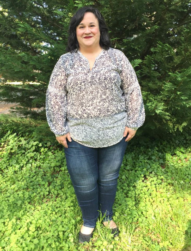 Trunk Club May 2019 - Pattern Mix Peasant Top by Vince Camuto 1