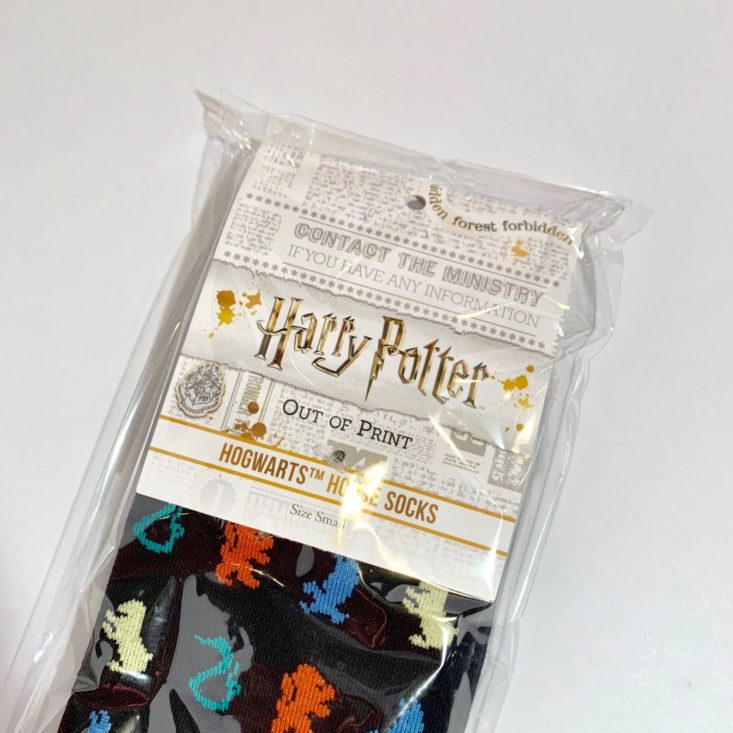 Unplugged Book Box May 2019 - Out of Print Harry Potter Hogwarts House Socks 2