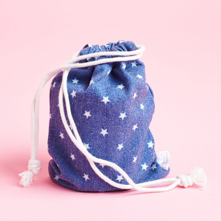 star spangled blue canvas pouch