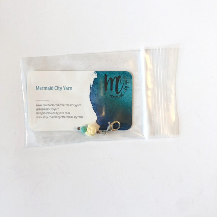 KnitCrate Membership July 2019 stitch marker packaging
