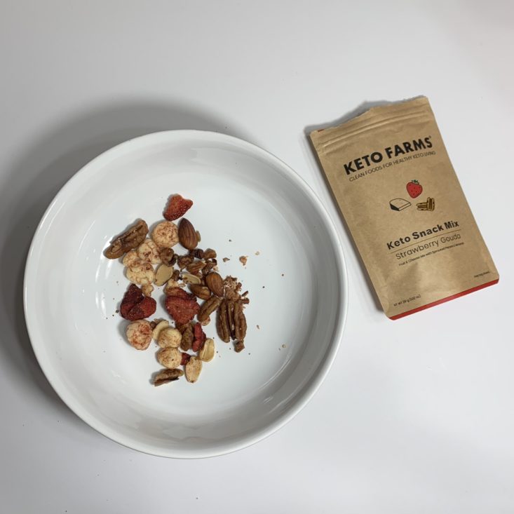 Keto Krate Subscription Box July 2019 - Snack Mix Plated Top