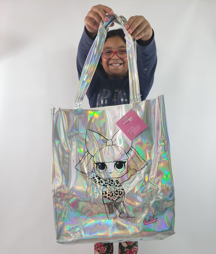 LOL Summer Box Review 2019 - Holographic Tote Bag In hand Front