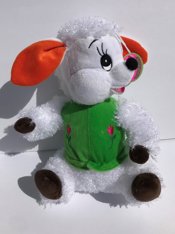 Mini Monthly Mystery Box For Dogs August2019 - Paw Paw Pet Products Lamb Squeaky Toy Stuffed Bunny