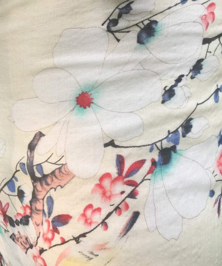 My Fashion Crate Subscription Review July 2019 - Ivory Floral Skirt 2 Closer