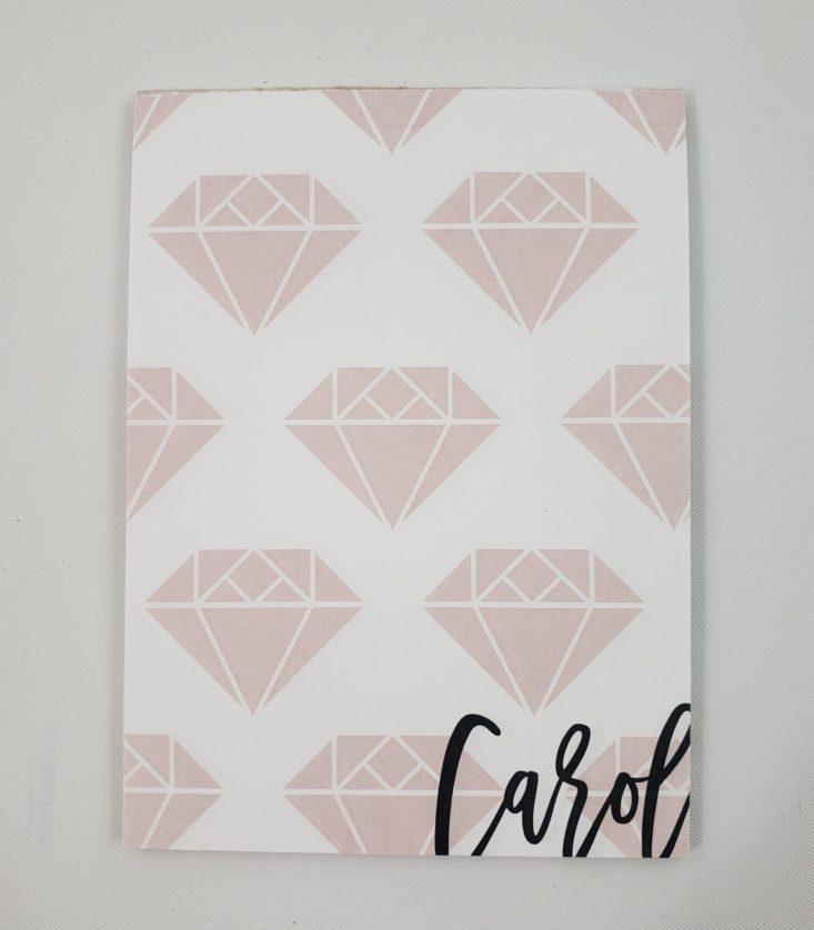 My Paper Box August 2019 - Personalized Jewel Note Pad 1