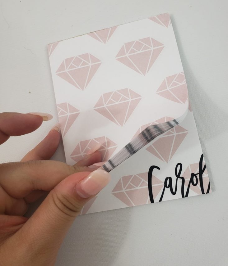 My Paper Box August 2019 - Personalized Jewel Note Pad 2