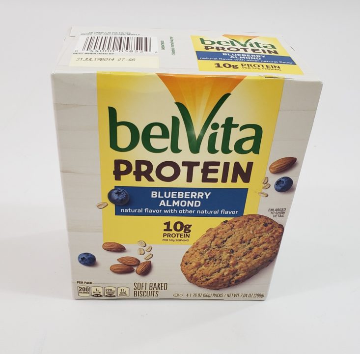 Snack With Me August 2019 - Belvita Protein Biscuits Box Front