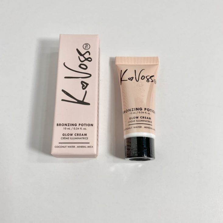 TheraBox June 2019 - Opened Box Top - Kvoss Bronzing Potion Glow Cream, 0.34 oz Unboxed Top