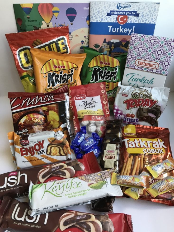 Universal Yums August 2019 - All Products Laidout