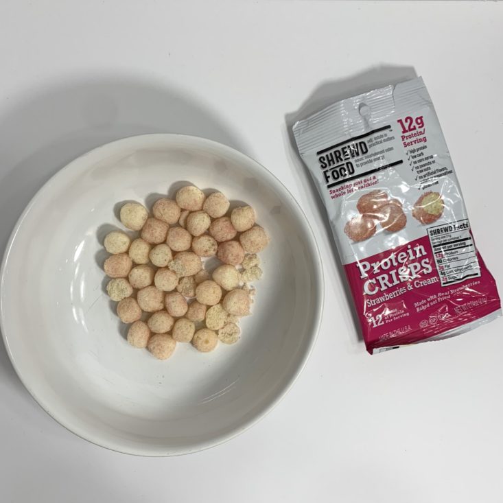 Keto Krate August 2019 - Shrewd Food Protein Crisps – Strawberries & Cream Plated