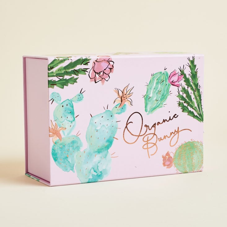 Organic Bunny reusable gift box with cactus design
