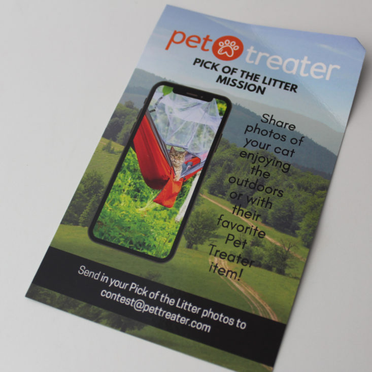 Pet Treater Cat September 2019 - Booklet Back