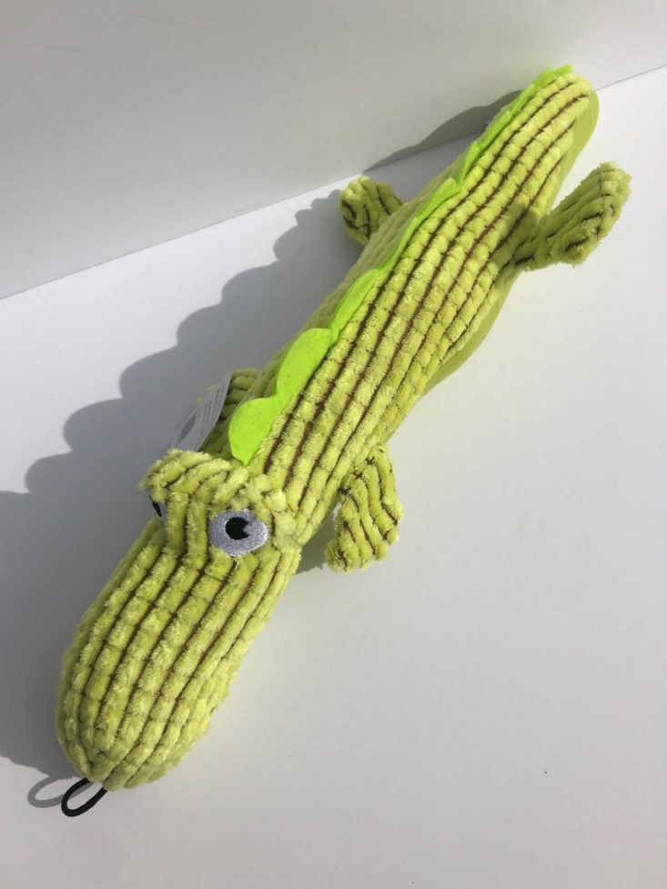 Pet Treater Dog September 2019 - Patchwork Pet Collection Crocodile Squeaky Toy