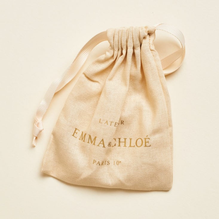 branded linen drawstring pouch