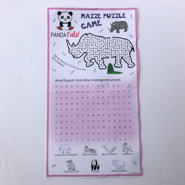 Panda Pals Oct 2019 Back coloring page