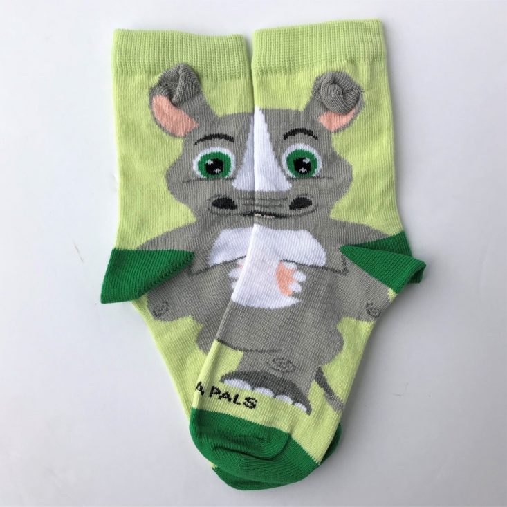 Panda Pals Oct 2019 rhino socks