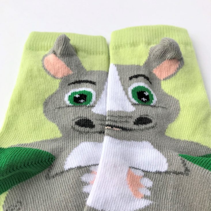 Panda Pals Oct 2019 rhino sock close up