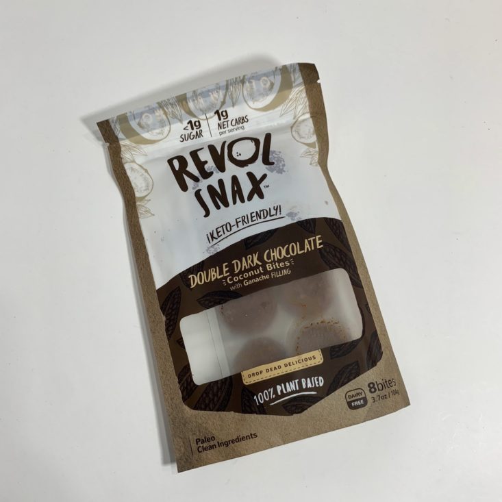 Keto Krate Review October 2019 - Coconut Bites Front Top