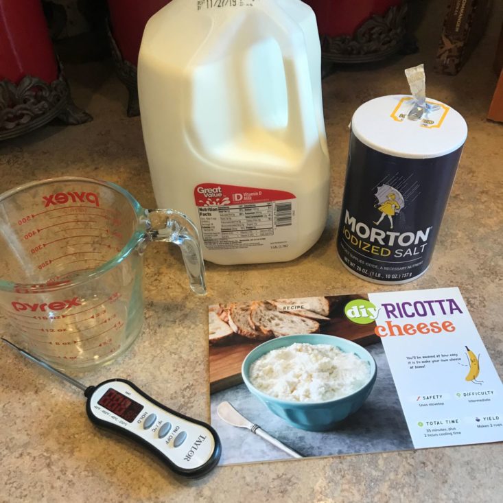 Young Chef's Club November 2019 ricotta cheese ingredients