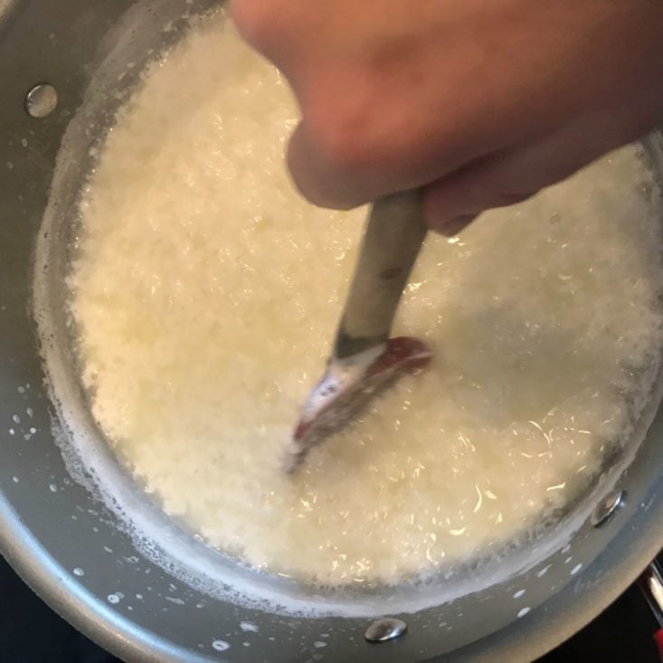 Young Chef's Club November 2019 separating curds and whey